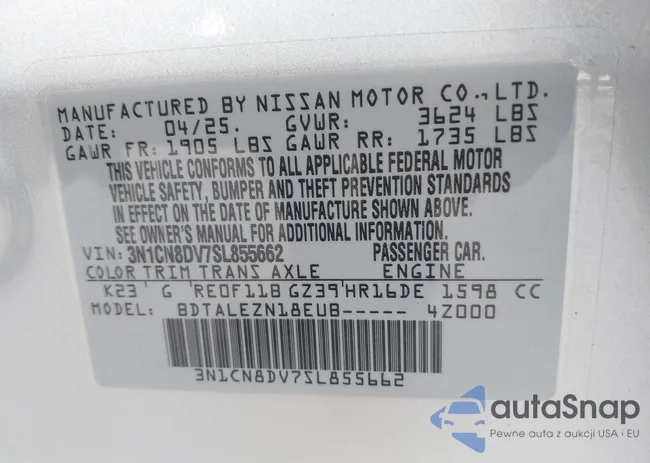 3N1CN8DV7SL855662: 43692529