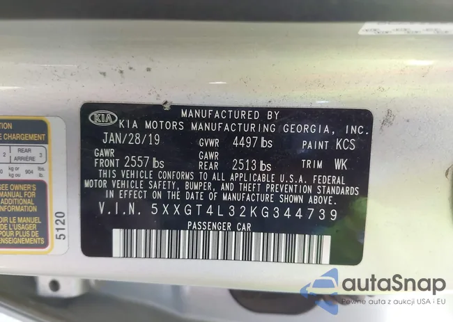 5XXGT4L32KG344739: 43692575