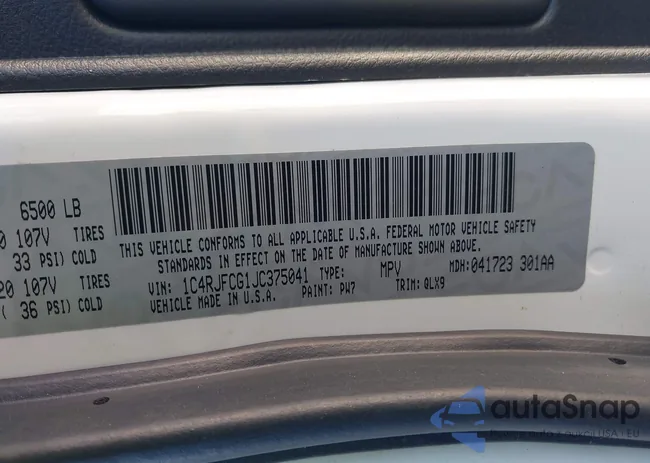 1C4RJFCG1JC375041: 43692580