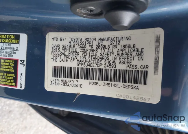 5YFBU4EE7DP124593: 43692590