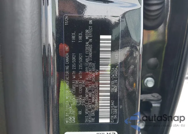 2T2BAMBA9SC053481: 43692627