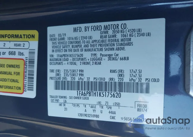 1FA6P8TH1K5175620: 43692660