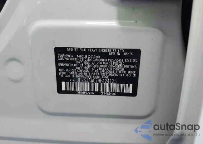 JF2SJAGC0HH596799: 43691838