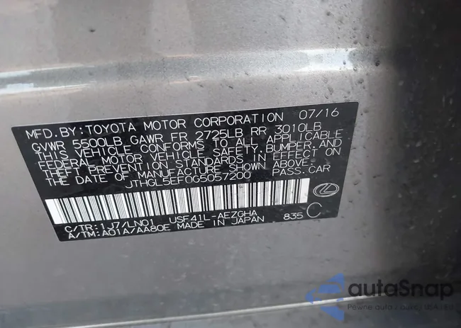 JTHGL5EF0G5057200: 43691895