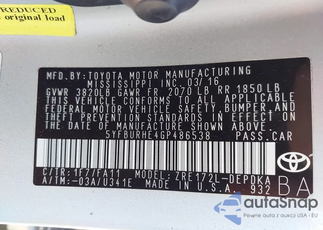 5YFBURHE4GP486538: 43692075