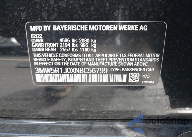 3MW5R1J0XN8C56799: 43693152