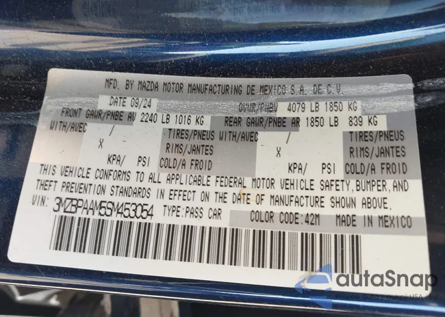 3MZBPAAM5SM453054: 43693161