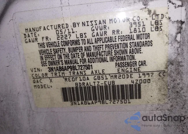 3N1AB6AP9BL727501: 43693264