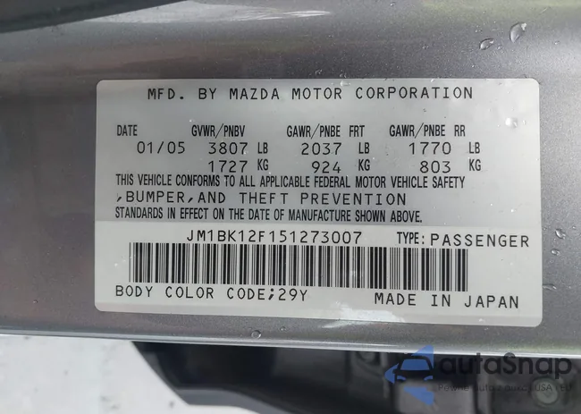 JM1BK12F151273007: 43693324