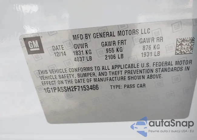 1G1PA5SH2F7153466: 43693414