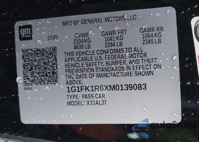 1G1FK1R6XM0139083: 43693525