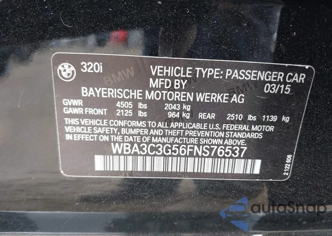 WBA3C3G56FNS76537: 43692726