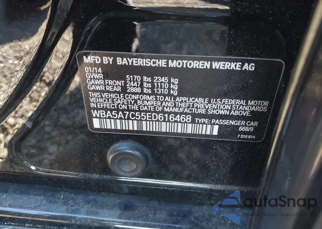 WBA5A7C55ED616468: 43692942