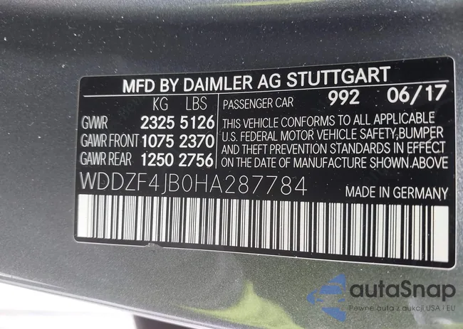 WDDZF4JB0HA287784: 43692990