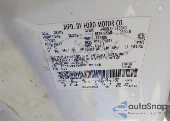 1FTRW14W55FB69848: 43694096