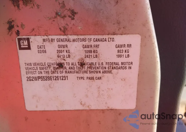 2G2WP552861261231: 43694193