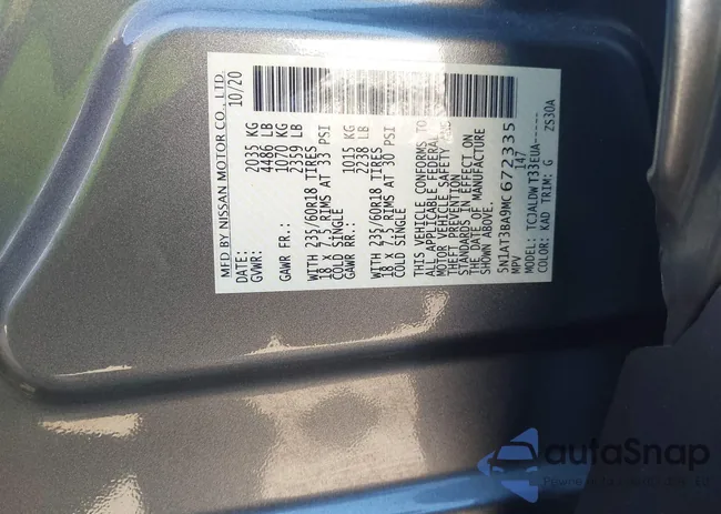 5N1AT3BA9MC672335: 43694550