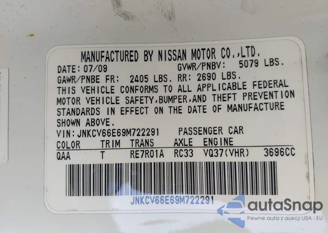 JNKCV66E69M722291: 43694628