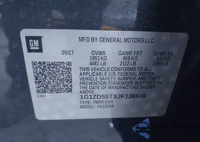 1G1ZD5STXJF136949: 43694665