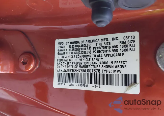 5J6YH2H76AL007876: 43693945