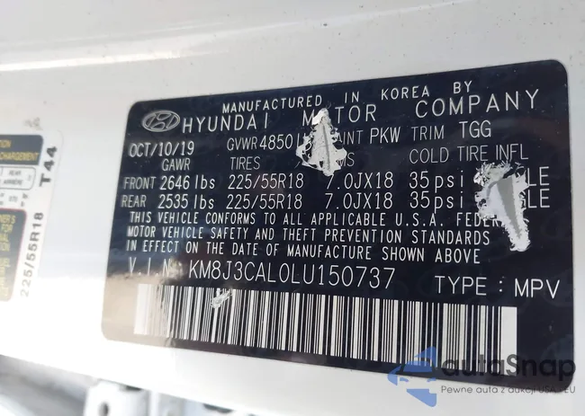 KM8J3CAL0LU150737: 43693964