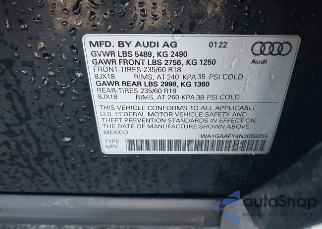 WA1GAAFY4N2058259: 43695079