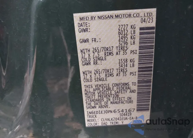 1N6ED1EJ0PN654167: 43695132