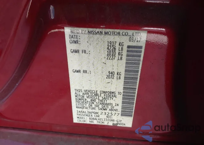 1N4AL3AP6HC232577: 43695226