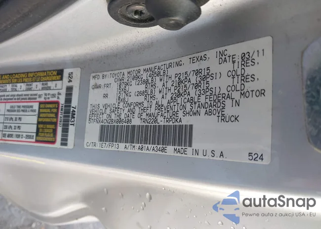 5TFNX4CN2BX006408: 43695286