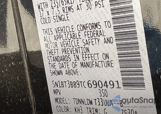 5N1BT3BB9TC690491: 43695353