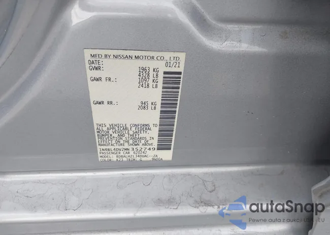 1N4BL4DV2MN352749: 43695450