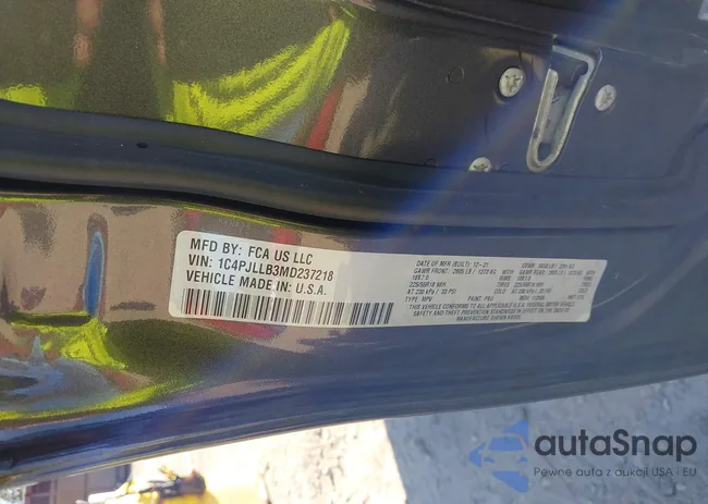 1C4PJLLB3MD237218: 43695623