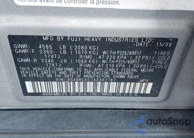 4S4BRCKC7A3341107: 43695644