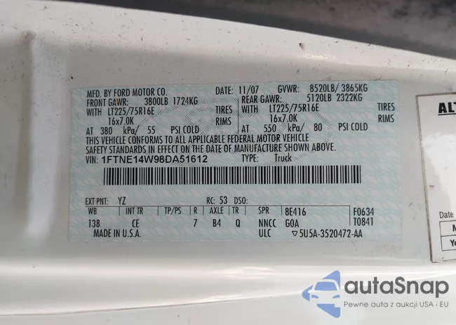 1FTNE14W98DA51612: 43695662