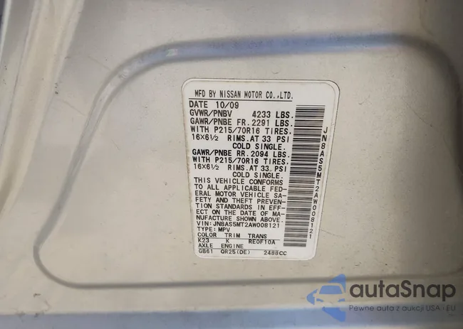 JN8AS5MT2AW008121: 43694706