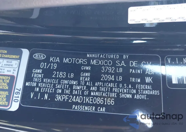 3KPF24AD1KE086166: 43694763