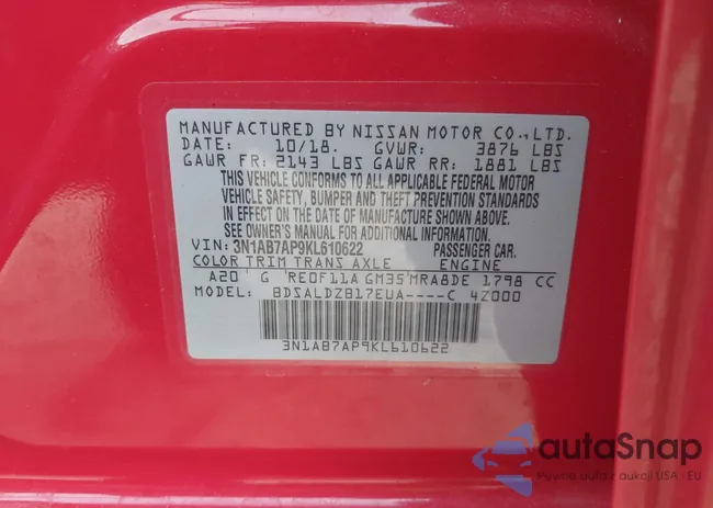 3N1AB7AP9KL610622: 43694835