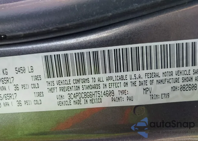 3C4PDCBG6HT514609: 43694875