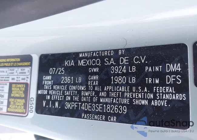 3KPFT4DE3SE182639: 43694909