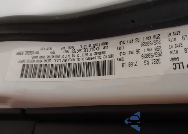 1C4SDJCT3EC307760: 43694924