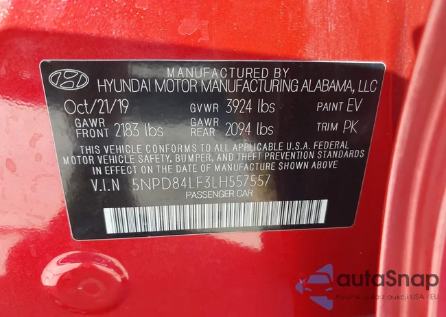 5NPD84LF3LH557557: 43694950