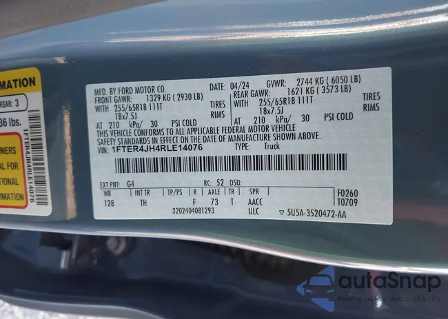 1FTER4JH4RLE14076: 43694980