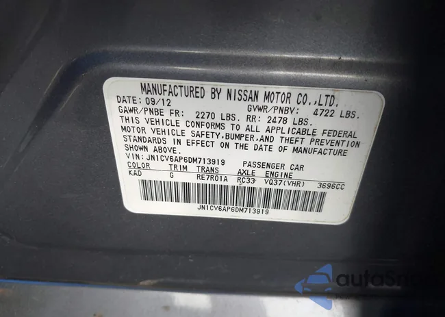 JN1CV6AP6DM713919: 43696193