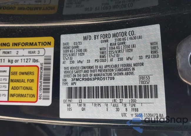 3FMCR9B63PRD51709: 43696312