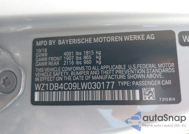 WZ1DB4C09LW030177: 43696332