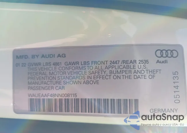 WAUEAAF48NN008115: 43696512