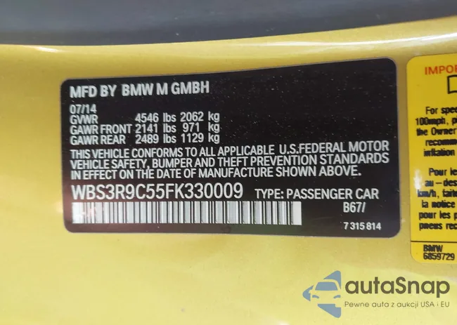 WBS3R9C55FK330009: 43696579