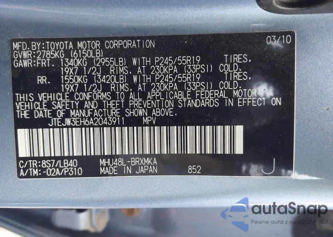 JTEJW3EH6A2043911: 43696604