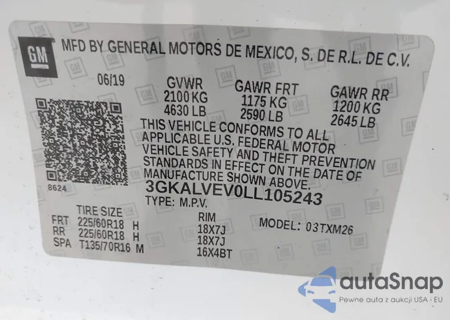 3GKALVEV0LL105243: 43695795