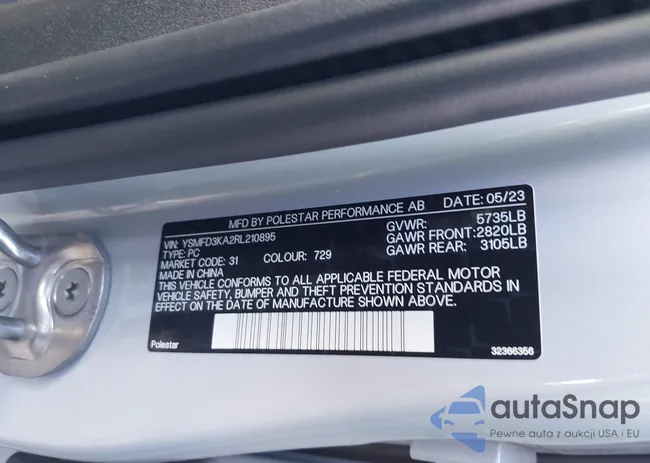 YSMFD3KA2RL210895: 43695864